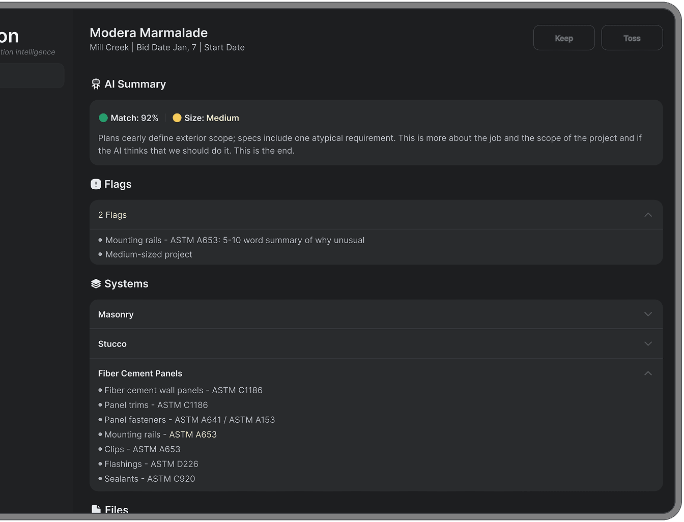 Precon summary output